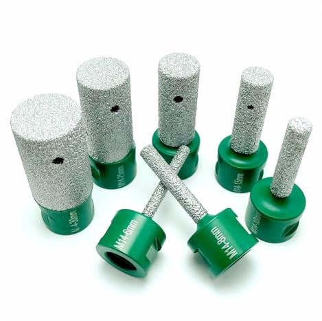 FENGXCUI M14-Gewinde, vakuumgelötet, Diamant-Trockenfinger-Fasenbohrer for Fliesen, Marmor, Keramik, Granit, Vergrößerungsloch, Fräswerkzeuge(15mm)