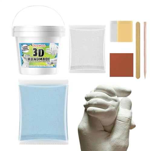 Kit di a mano – Kit per colata a mano per famiglia, scultura in gesso | Regalo unico per la famiglia dei bambini, set di per modellare la polvere, strumenti per la creazione