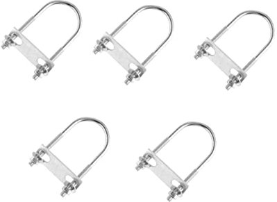 KONTONTY 3pcs Galvanized u Shaped Bolt Clamp U-Tube Clamp Stainless Steel Material for Industrial Automotive