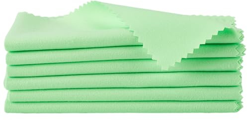 CREATCABIN Paño de Limpieza para Guitarra de 6 x 1212cm para Violín de Felpa de Microfibra para Instrumentos Musicales Guitarra Piano Clarinete Flauta Trompeta Saxofón Y Joyería (Verde). 30x30cm