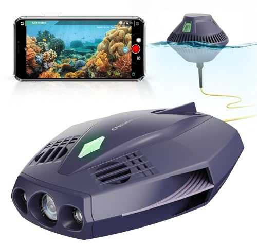 Chasing Dory Underwater Drone - Palm-Sized 1080p Full HD Underwater Drone with Camera for Real Time Viewing, APP Remote Control Purple (Lightpurple)