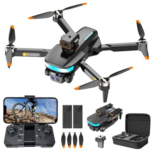 OBEST Drohne mit kamera 1080P, Bürstenlosem Motor RC Quadcopter, 360° Hindernisvermeidung, 2 Batterien, Abflug/Landung mit Einer Taste, Headless Mode，Kinder Erwachsene Spielzeug und Geschenke