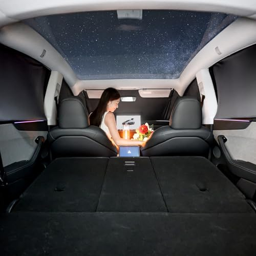 Havnby Tesla Model Y Juniper Bilgardiner insynsskydd solskydd för camping biltillbehör vikbar UV och solskydd 8 st