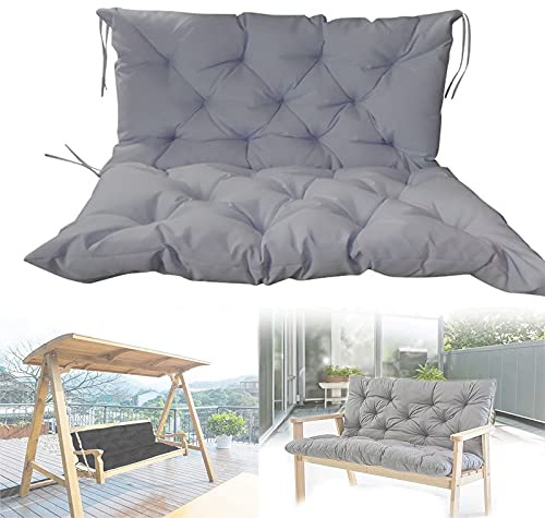 3 Seater Outdoor Bench with Backrest Comfortable Cushions Garden Swing Chair Soft Loun Patio Seat Mat for Indoor & Outdoor Use Stylish Design for Relaxation