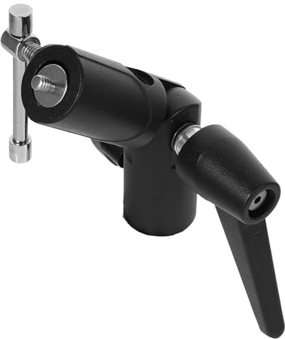 ROMISBABA Heavy Duty Aluminum Alloy Umbrella Bracket Flash Lamp Holder with Swivel Clamp for Photography Studio Tripod Attachment Off Camera Flash Stand Adapter for Versatile Lighting Setup
