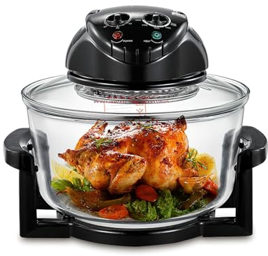 20L 3-in-1 glass air fryer, 360 ° circulating heating, high-precision glass body, healthy kitchen baking, toaster, broiler, toaster, steamer, and grill (3)