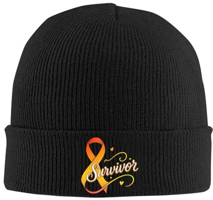 Kidney Disease Survivor Knit Beanie Soft Warm Classic Skull Cap Stretch Fit Winter for Men Women Black
