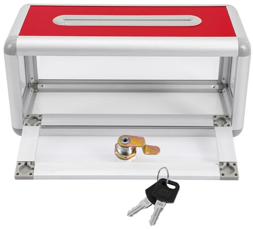 SEWACC Boîte à Cartes de Visite Verrouillable Multifonction, Étui Transparent pour Rangement au Bureau et Magasins de Détail