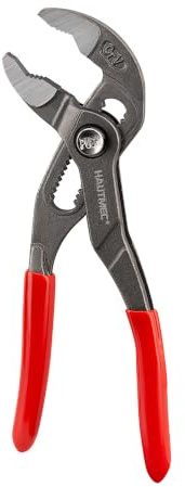 HAUTMEC 150mm(6) Water Pump Pliers, Fast Adjustable Tongue and Groove Joint Pliers, V-Jaw with Comfort Grips, Rust-Proof CRV Steel Construction for Plumbing, Home Repair, and Pipe Fittings 1091002-UK