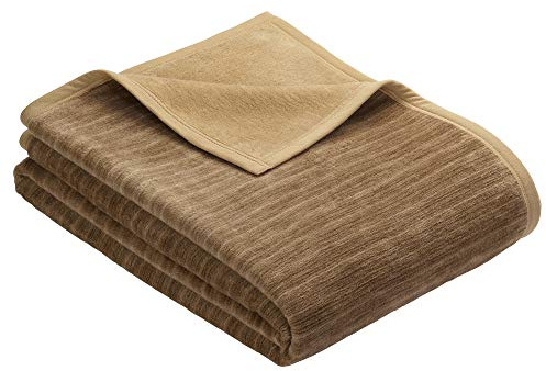 Ibena Fano Sofaschoner 100x200 cm – Sofaschutz braun Camel, toller Couchschoner aus hochwertiger Baumwollmischung, kuschelweich und pflegeleicht