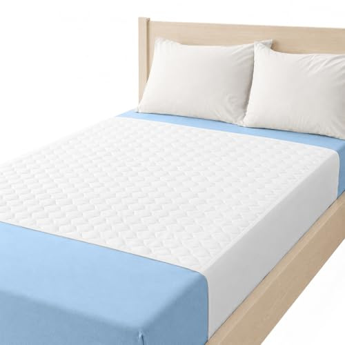 Heavy Absorbency Bed Pads with Tuckable Sides (34'' X 36''), Washable and Reusable Incontinence Bed Underpads 2 Pack