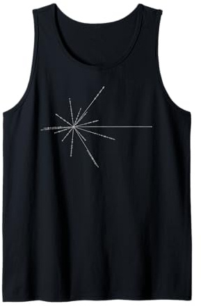 Vintage Space Travel Probe Pulsar Map Pioneer Voyager Earth Tank Top