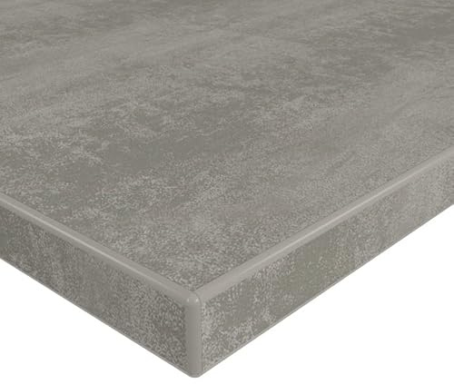 MySpiegel.de Tischplatte Holz Zuschnitt nach Maß Beschichtete Holzdekorplatte Beton hell in 19mm Stärke (120 x 70 cm, Beton Hell)