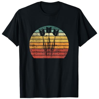 Retro Vintage Dart Dartspieler Darts Dartscheibe Darter T-Shirt