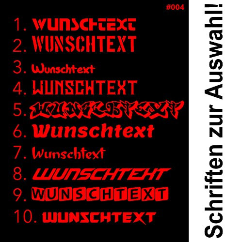 Wunschtext Aufkleber Schriftzug selbst gestalten in 18 Farben in 30cm Länge #004