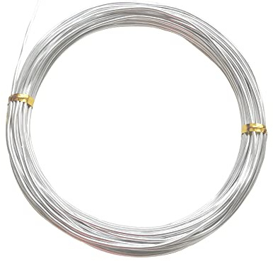 15 Gauge 32.8 Feet (1.5mm 10m) Aluminum Craft Wire for DIY (Silver) | Moderate Hardness, Tarnish-free, Bead Making, Art Craft DIY, Embellishment Decoration, Florist Supplies