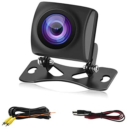 CAMECHO Universal Auto Rückfahrkamera für Auto, Rückfahrkamera mit HD Nachtsicht 170° Weitwinkel IP68 Wasserdicht 12V Rückfahrkamera für Auto/LKW/Wohnwagen/Bus