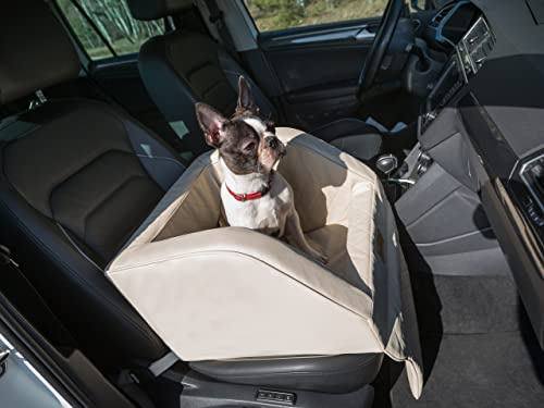 Hundeautositz, Hundedecke Auto Rückbank, Transportbox Katze, Hundebox, Hundekorb, Hundegeschirr, Hundebett, Hundekörbchen… (Beige)