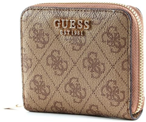 GUESS SWSG8500370 LAUREL SLG SMALL ZIP AROUND Women Latte Logo Size One Size