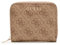 GUESS Women Laurel SLG SMALL Zip Around Bag, Latte Logo
