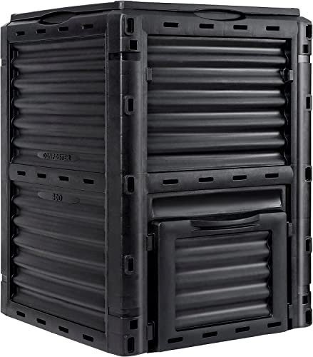 Lanco - Secchio per concimare 500 litri. Contenitore per compostaggio per produrre fertilizzante. Per l’accelerazione del compostaggio e la sostenibilità ambientale. Colore nero.