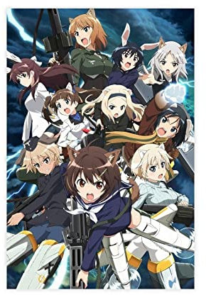 KOURT Brave Witches Anime Leinwand Poster Schlafzimmer Dekor Sport Landschaft Büro Zimmer Dekor Geschenk Rahmen: 30 x 45 cm