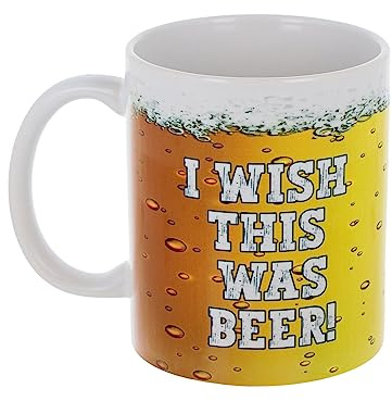 I Wish This was Beer 11oz Mug Funny Gift for Men Perfect for Dad Grandad Husband or Friend Funny Novelty Tea Cup Coffee Mug for Beer Lovers Mug Gift