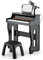 COSTWAY Set Pianoforte Elettrico per Bambini a 37 Tasti, Tastiera Digitale con Microfono Regolabile, Supporto per Spartiti Rimovibile, Funzioni di Record e Playback, per Bambini 3+ Anni (Nero)