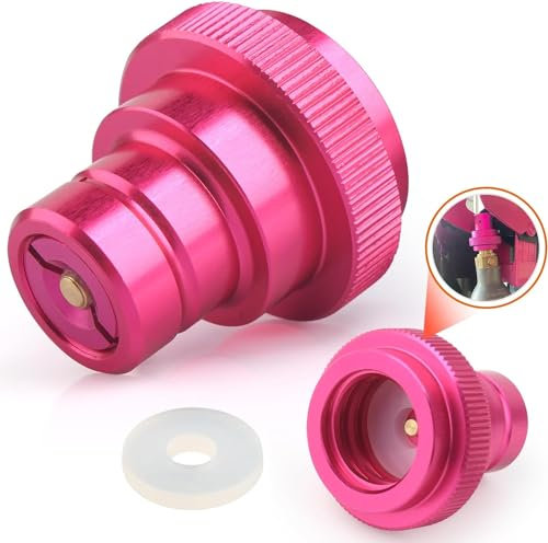 GreatWhip CO2 Quick Adapter Compatible with SodaStream Duo, Crystal 3.0, Gaia, Art, Terra, E-Duo, E-Terra, for Quick Connecting Universal 425 g CO2 Cylinder 60 L, Soda Maker Valve TR21-4 Male Pink