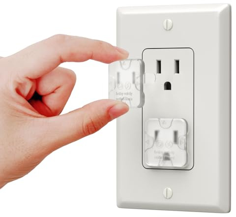 Kindersicherungs-Steckdosenabdeckung, 50 Stück, US-Standard-Elektroschutz-Sicherheitskappe, Effizienter Schutz, Praktische Verwendung, Anwendbar für die Vereinigten Staaten,