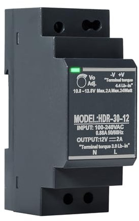 BuyWeek 30W 2A 12V DC Hutschienen Netzteil HDR-30-12 Hutschienen-Netzteil DIN-Schienen-Transformator AC zu DC