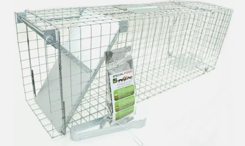 pokm toolsmarket - 82x20x27cm Lebendfalle, Waschbärfalle, Katzenfalle Marderfalle Rattenfalle, Wetterfeste, robuste Falle verzinkt, Tierfalle Hergestellt in EU