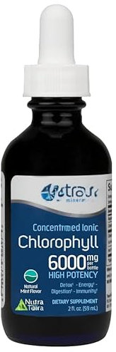 Concentrated Ionic Chlorophyll 6000 mg, Mint Flavour, 60 ml