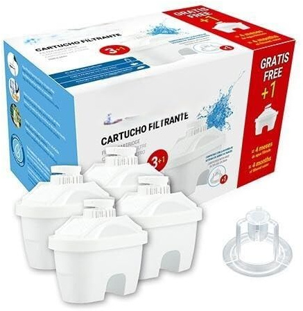 VoltShine Lot de 4 filtres pour carafe purificatrice, éliminent les impuretés et améliorent le goût de l'eau, parfaits pour un usage domestique.