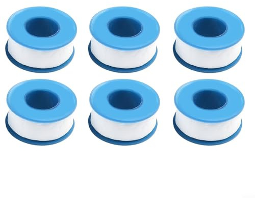 babominimer PTFE-Gewindedichtband, 20 m x 16 mm, weiß, Sanitär-Dichtungsband für Metall- und Kunststoffrohrverbindungen, Wasser, Luft, Gasleitung, Leckschutz, langlebiges Klempnerband, 6 Stück
