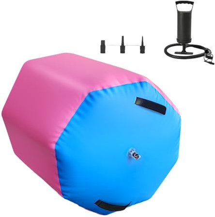 Air Roller Gymnastics Barrel - 0.9x1m Backbend Trainer, Adaptive Skill Assistance | PVC Air Spot Tumble Track Mat with Ease, Octagon Tumbler for Cheerleading Training Yoga Gym Backflip Home Use