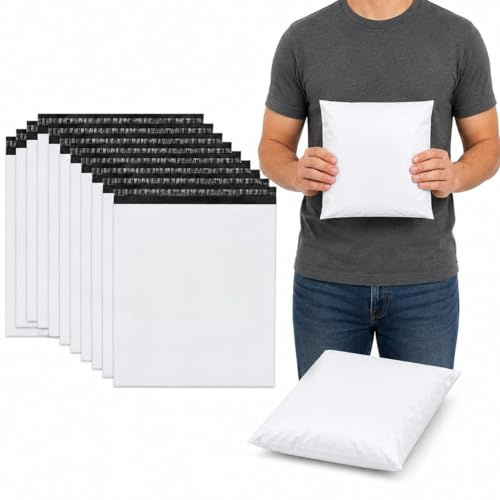 Versandtüten 34×35 cm, 100 Stück – Versandtaschen, Reißfeste & Blickdichte Versandbeutel