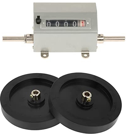 Irfora Facile da Leggere 5 Cifre 0-9999.9, velocità Massima 350 Giri/min, Contatore di Lunghezza in Metallo con Rotella Anti-Salto per Tessitura, Pellicola, Pelle, Dischi
