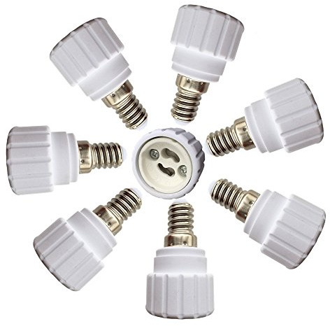 DZYDZR 8 Stück E14 auf GU10 Lampensockel Adapter für LED Lampen