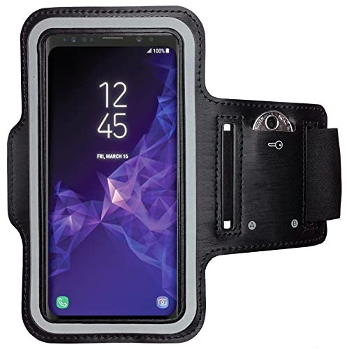 CoverKingz Brassard de Sport pour Samsung Galaxy S9 Plus - Brassard pour Smartphone, Accessoire de Sport avec Poche pour Les clés Galaxy S9 Plus - Accessoire Sport, Brassard téléphone Portable Noir