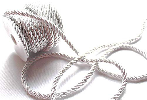 CaPiSo Kordel 10m x 6mm Drehkordel Dekoband Kordelband Schnur Kordelschnur (Weiss)