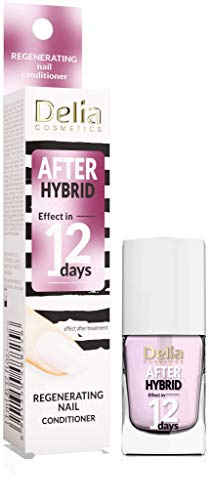 Delia Cosmetics – balsam för naglarna – efter hybridmanikyr – närande regenererande återuppbyggande stärkande – släta och glänsande naglar – express 12 dagars resultat – 11 ml