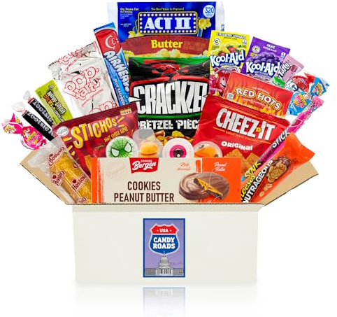 getDigital Candy Roads USA Box - Über 20 ausgewählte Süßigkeiten, Chips, Schokolade & Snacks aus Amerika - Probierbox mit Spezialitäten aus aller Welt