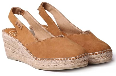 Espadrille i mocka för kvinnor - BETTY-A Leather, 42 EU