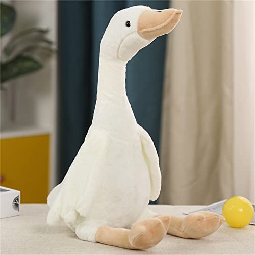 Sarah Duke Plüsch Kuscheltier Gans, Tierische Große weiße Gans Plüschtier, Weich Süßes Gans Kuscheltier Spielzeug Tier für Erwachsene und Kinder Geschenke (Weiß,50cm)