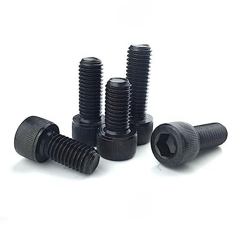 NYMFEA yaoqijie M7 Inbusschrauben Innensechskantschraube Sicherungsmuttern Sechskantschrauben 10-50 mm Länge Schwarz Lasting (Size : M7 x 10mm (5Pcs))