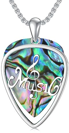 Shusukue Gitarren Plektrum/Lotus/Chakra/Elefanten/Engelsflügel Engel/Kleeblatt/Mutter Tochter/Kürbis/Schwester/Koala/Eule Baum/Kompass/Stethoskop Halskette Sterling Silber 925 Halsketten für Damen