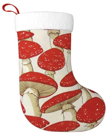 TRESILA Personalisierbarer Weihnachtsstrumpf Nikolausstrümpfe, Geschenktüten, Süßigkeitenbeutel, Weihnachtsbaum, zum Aufhängen für Weihnachten, Feiertage, Party, Rot / Weiß