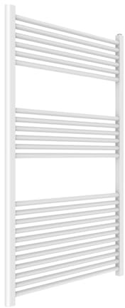 Kiamami Valentina - Scaldasalviette in acciaio bianco 75x120 con 11+6+6 tubi orizzontali