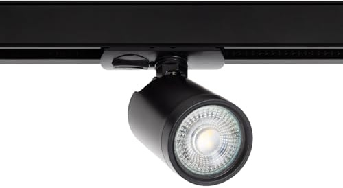 LEDKIA Foco Carril Monofásico Davos para Bombilla GU10 Negro | CasquilloGU10